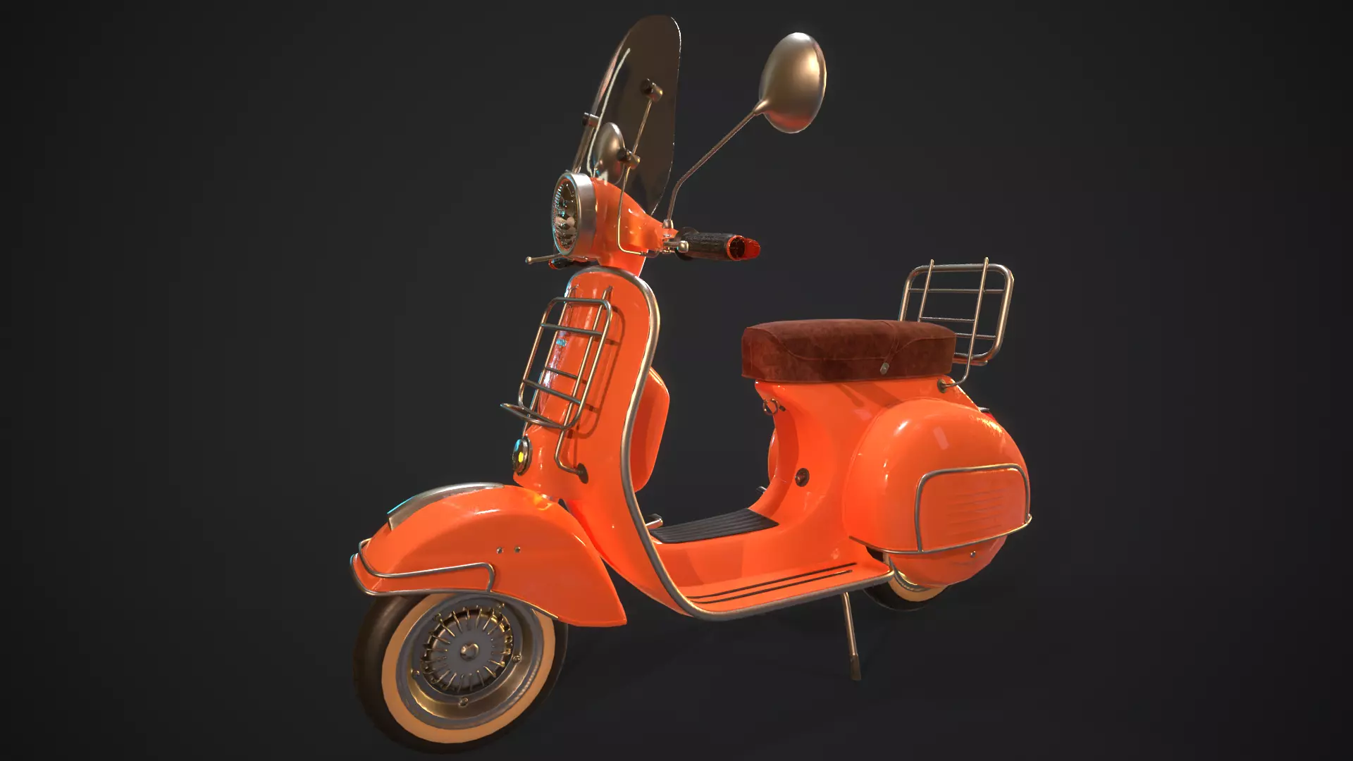Vespa PX 150 Low-poly 3D model_0