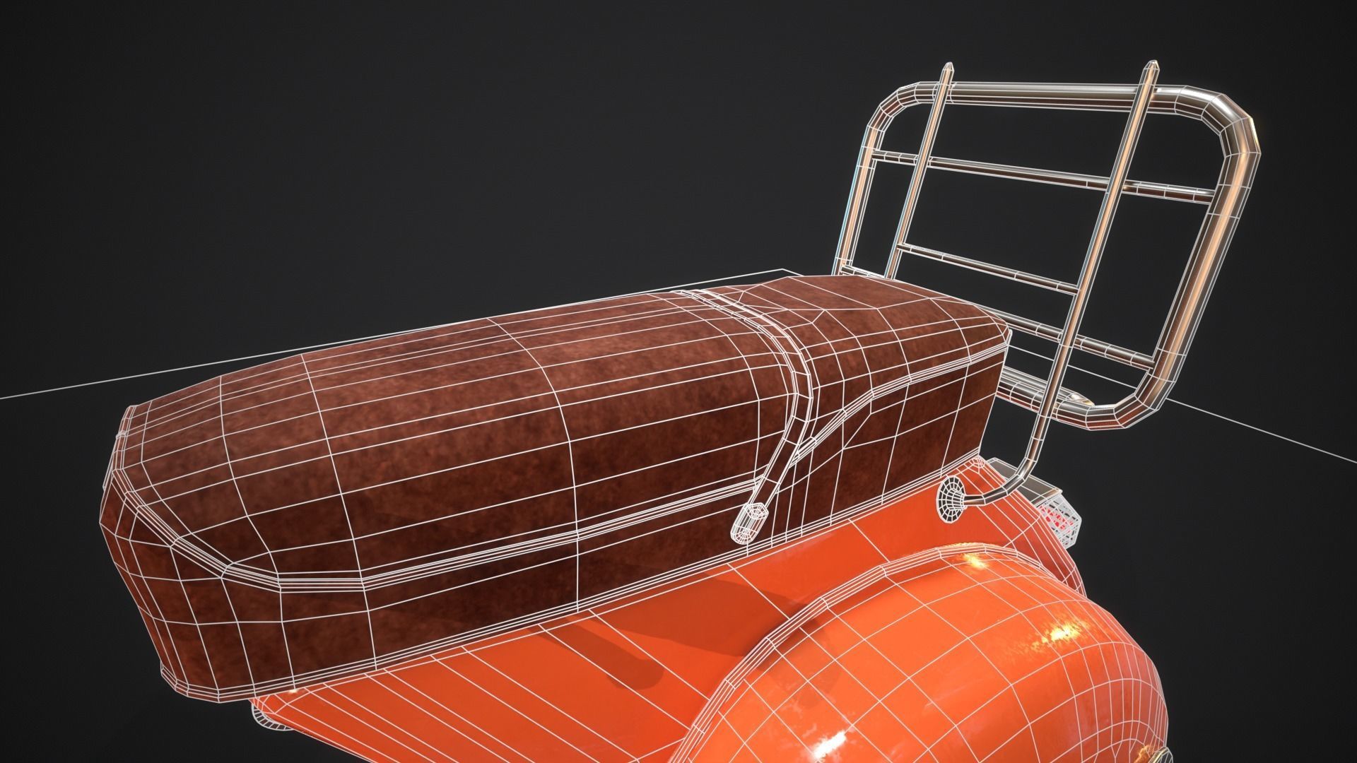 Vespa PX 150 Low-poly 3D model_8