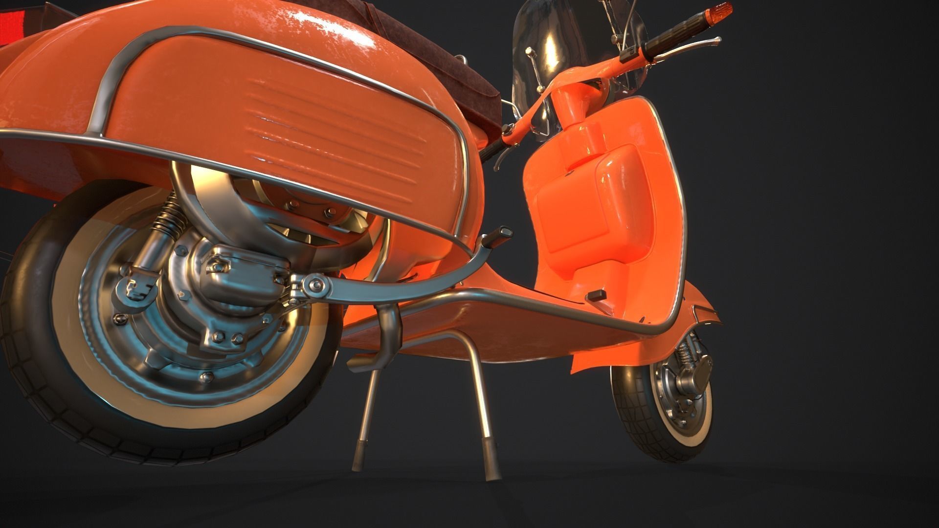 Vespa PX 150 Low-poly 3D model_3
