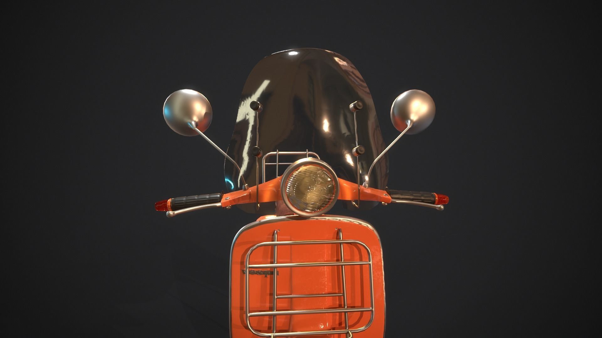 Vespa PX 150 Low-poly 3D model_4