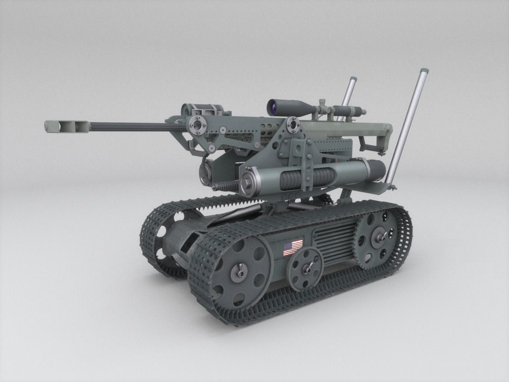 unmanned ground vehicle drone 3D model CGTrader