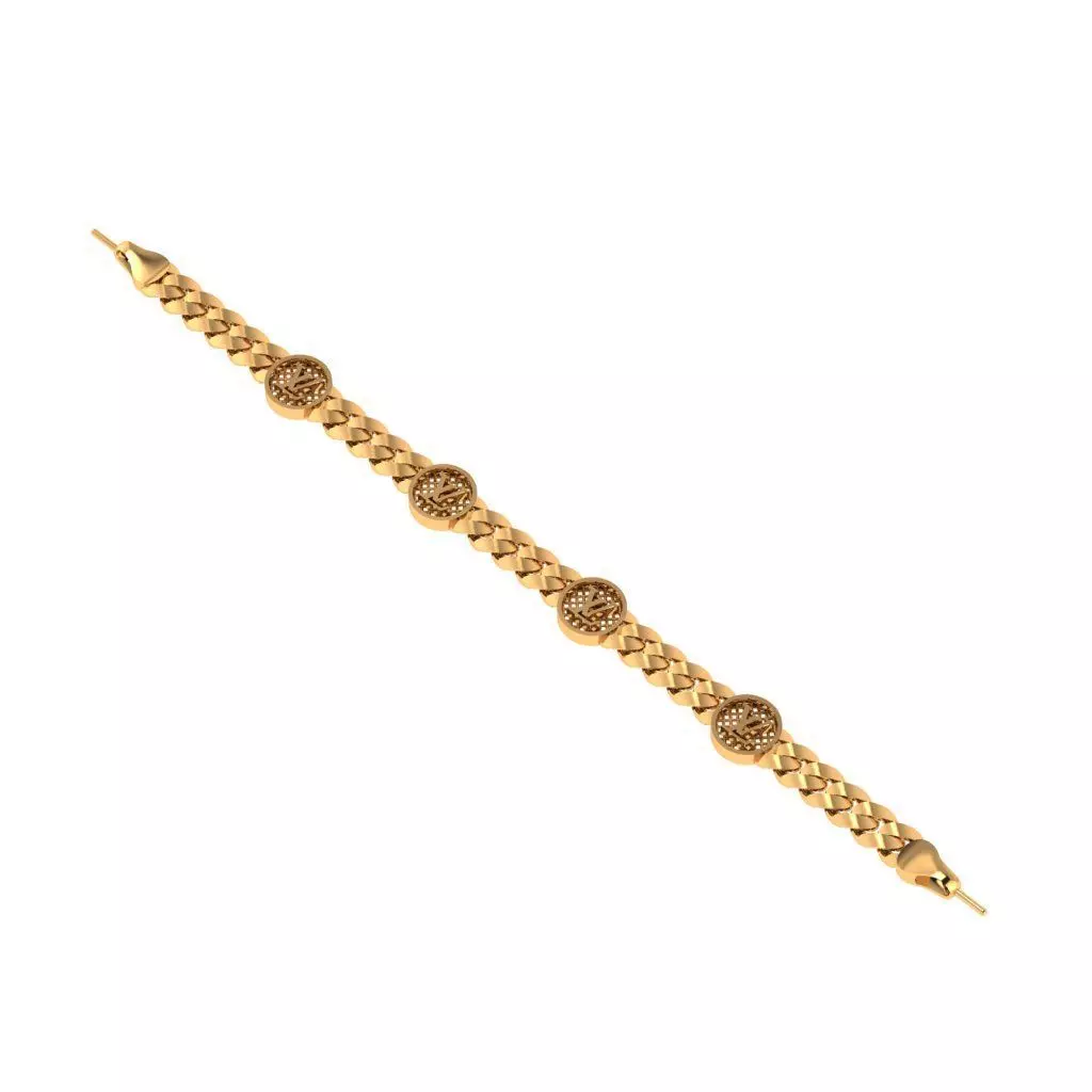 Direct casting chain bracelet 3D model