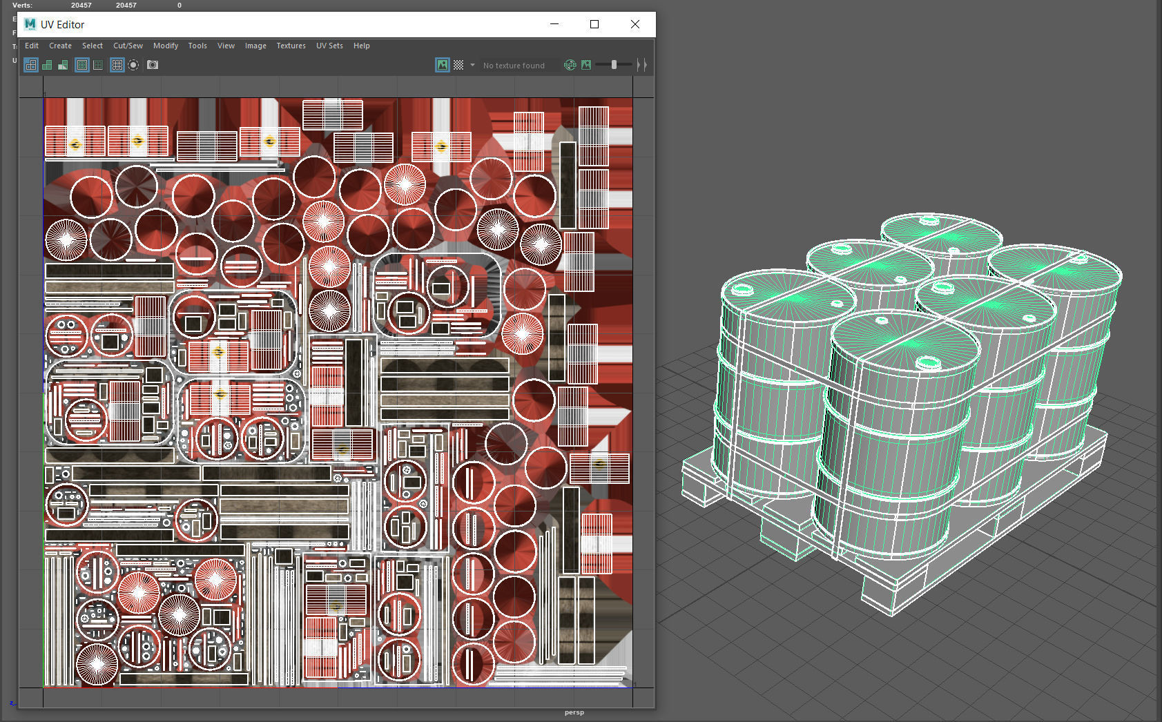 Barrels on a Pallet Low-poly 3D model_7