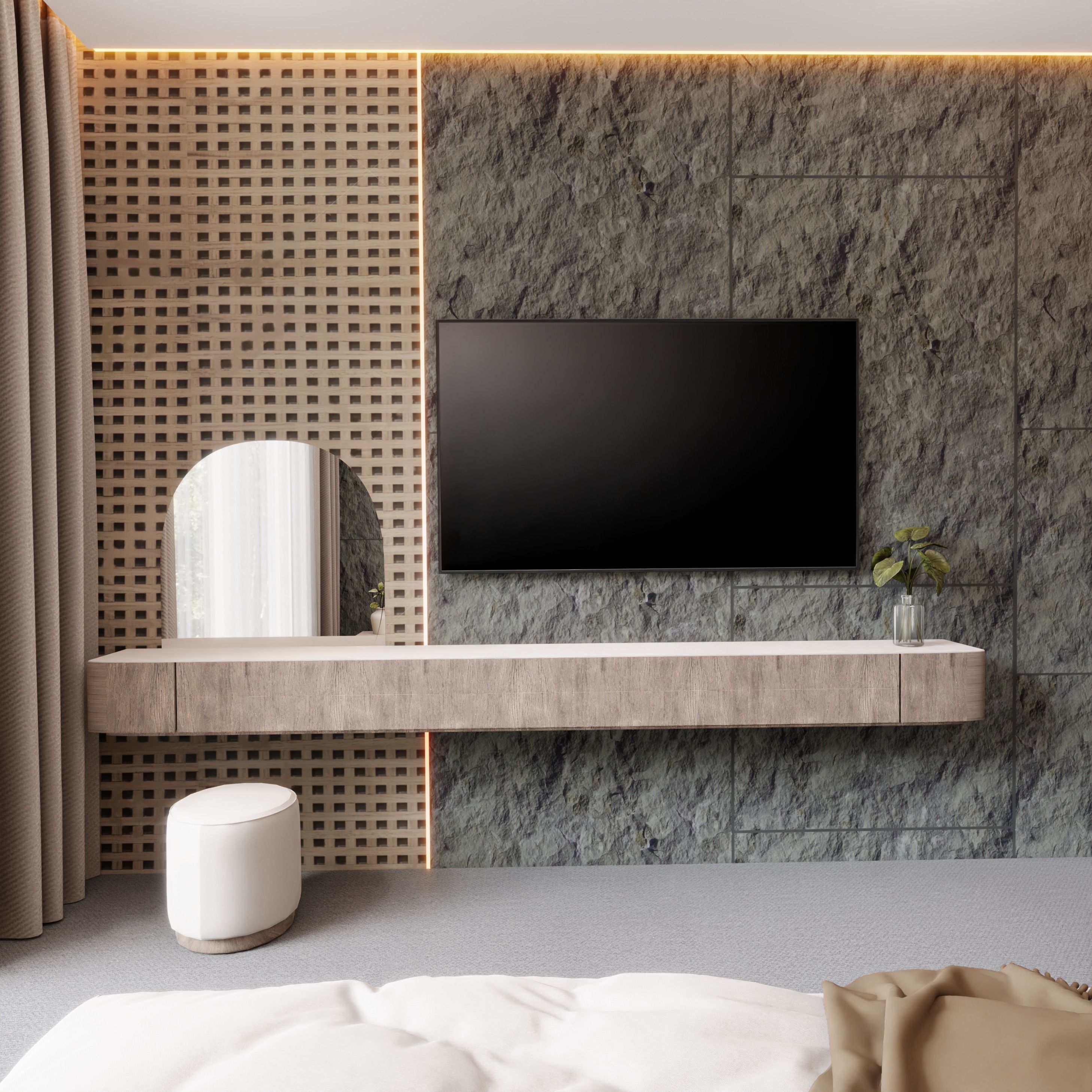 Bedroom 8 Blender Scene 3D model_4