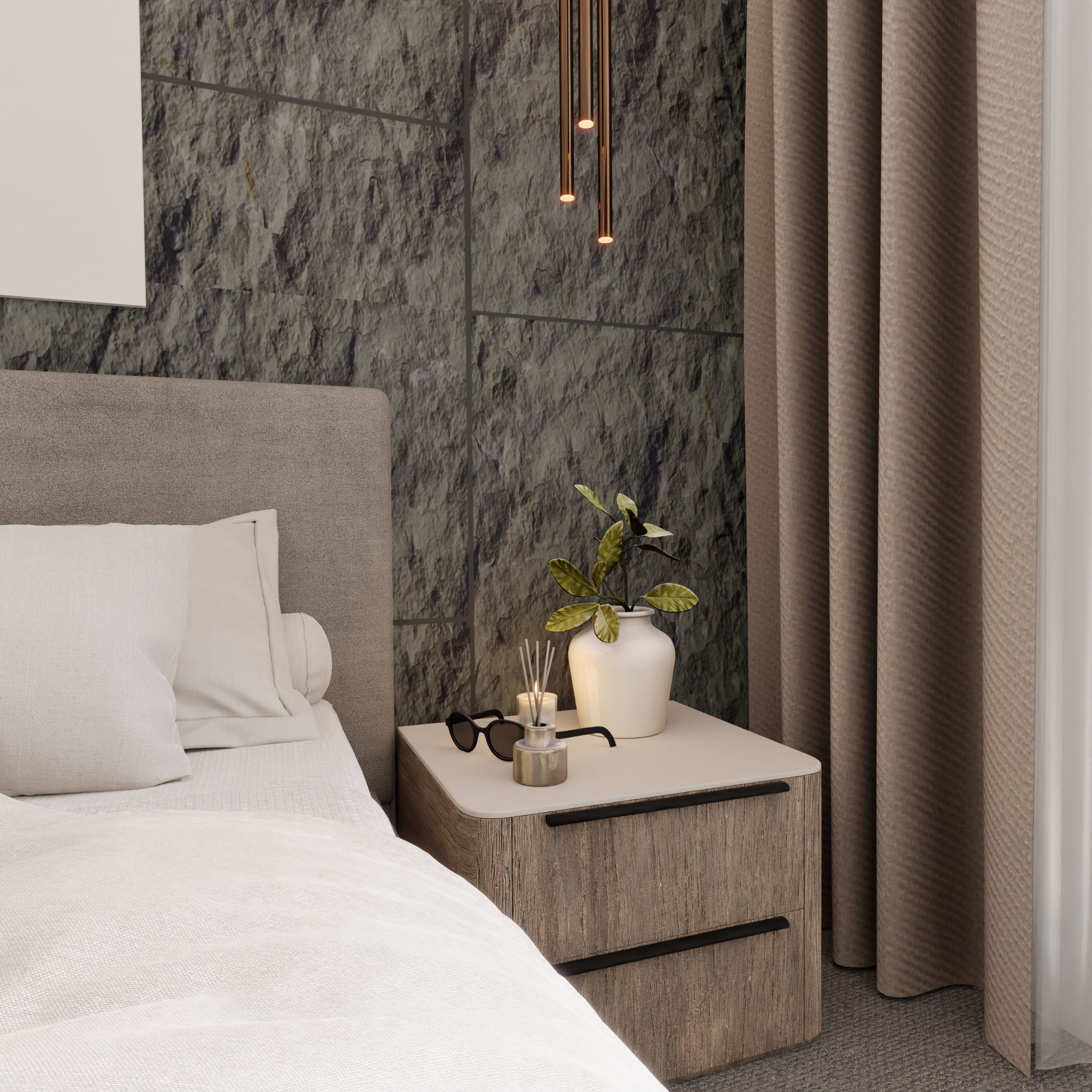 Bedroom 8 Blender Scene 3D model_6