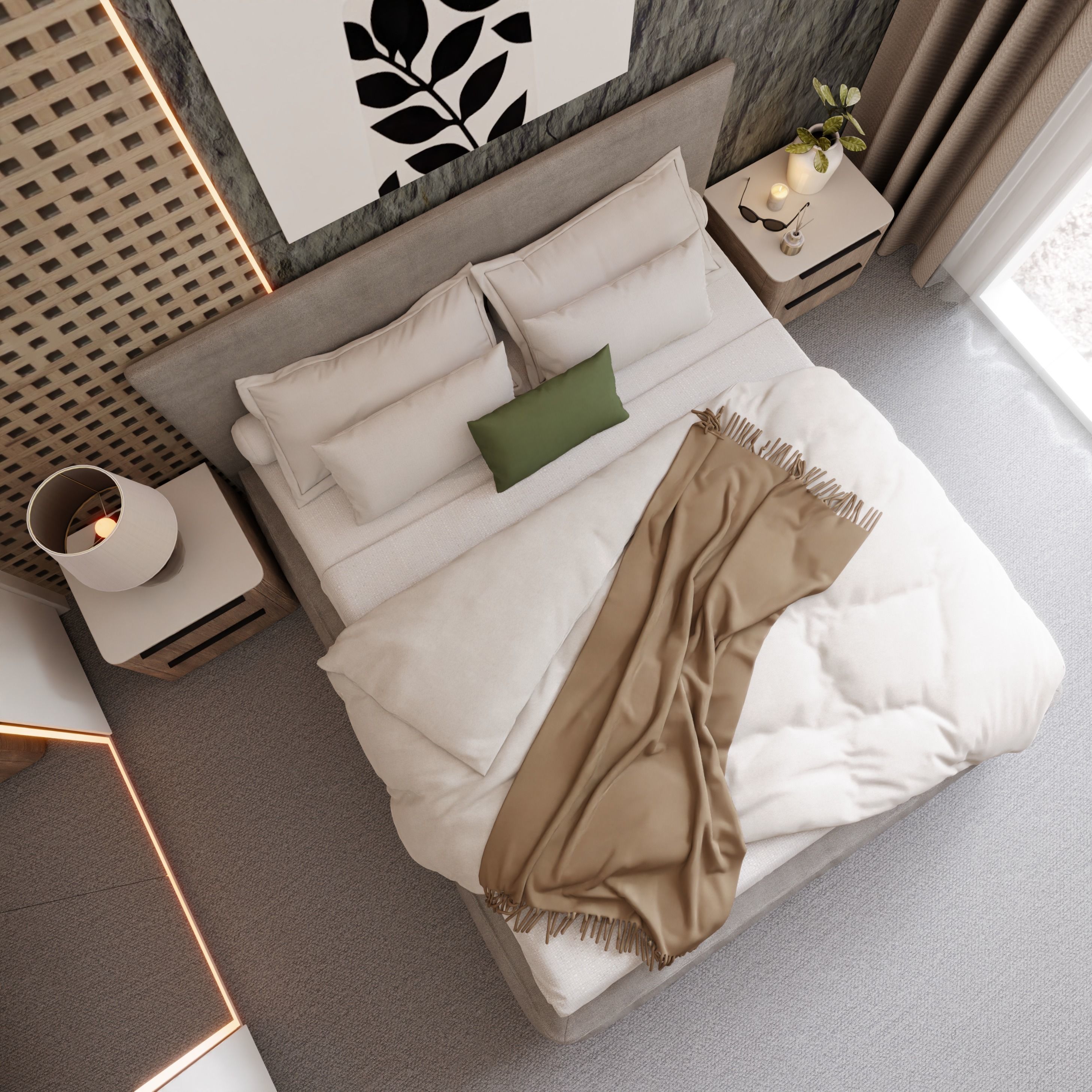 Bedroom 8 Blender Scene 3D model_2