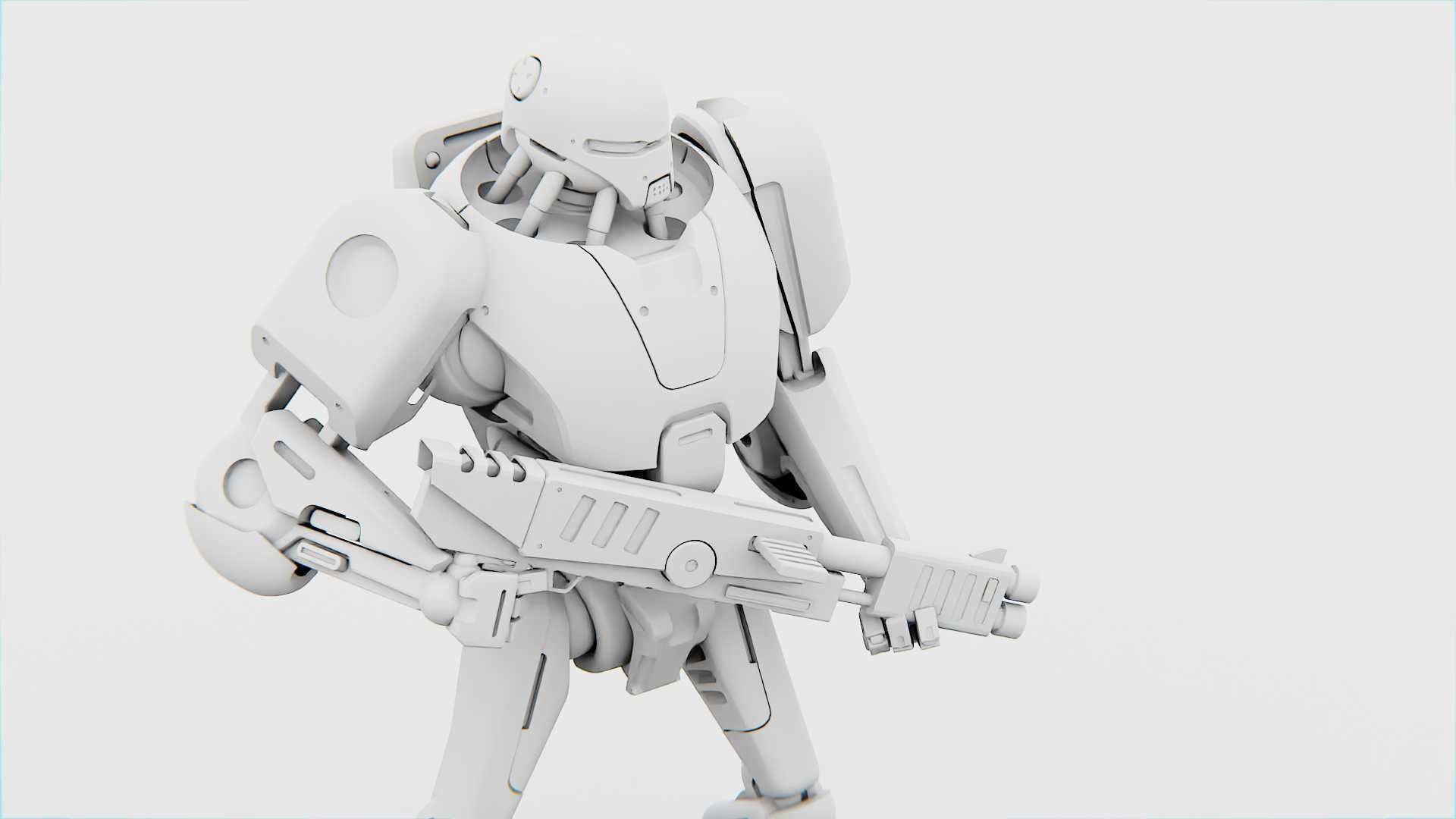 BATTLE DROID ARES Rigged for Unreal Engine - Unity - MIXAMO  3D model_33