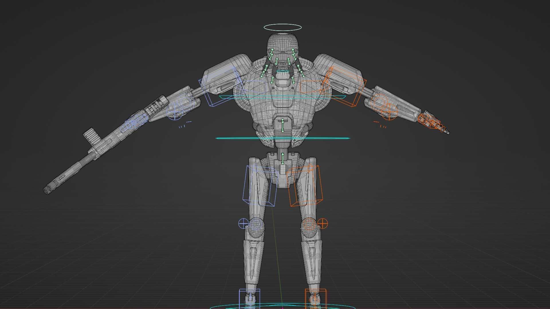 BATTLE DROID ARES Rigged for Unreal Engine - Unity - MIXAMO  3D model_38