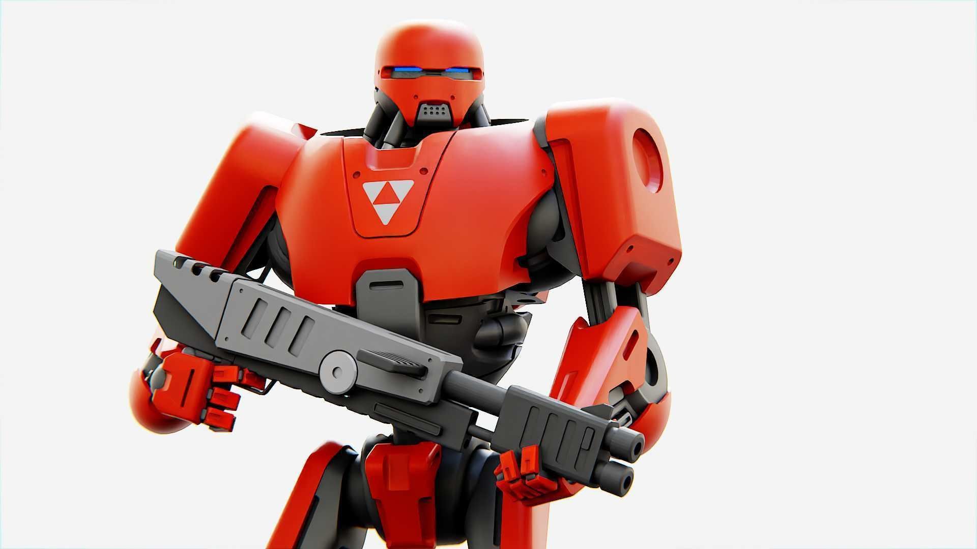 BATTLE DROID ARES Rigged for Unreal Engine - Unity - MIXAMO  3D model_28