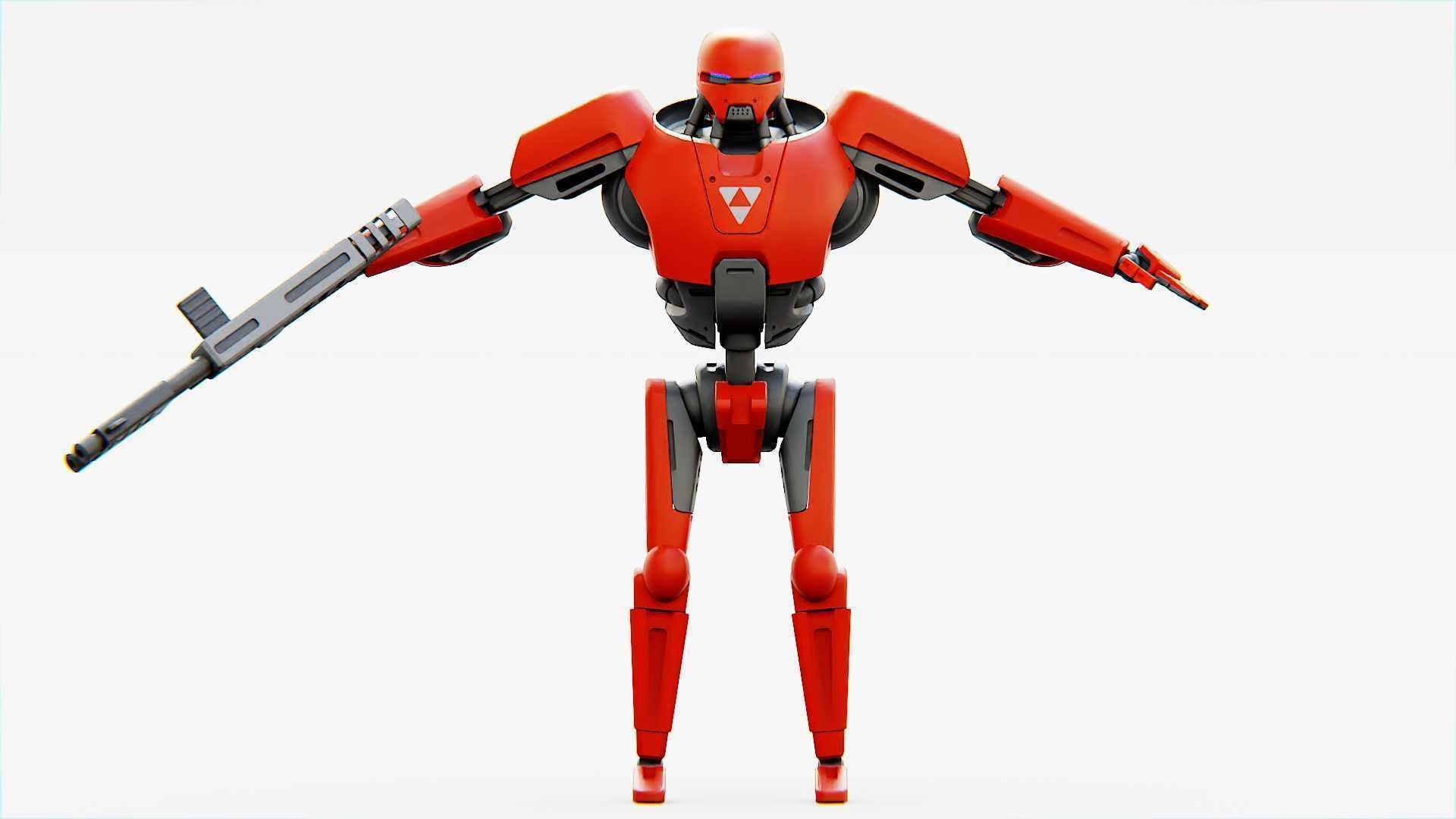 BATTLE DROID ARES Rigged for Unreal Engine - Unity - MIXAMO  3D model_22