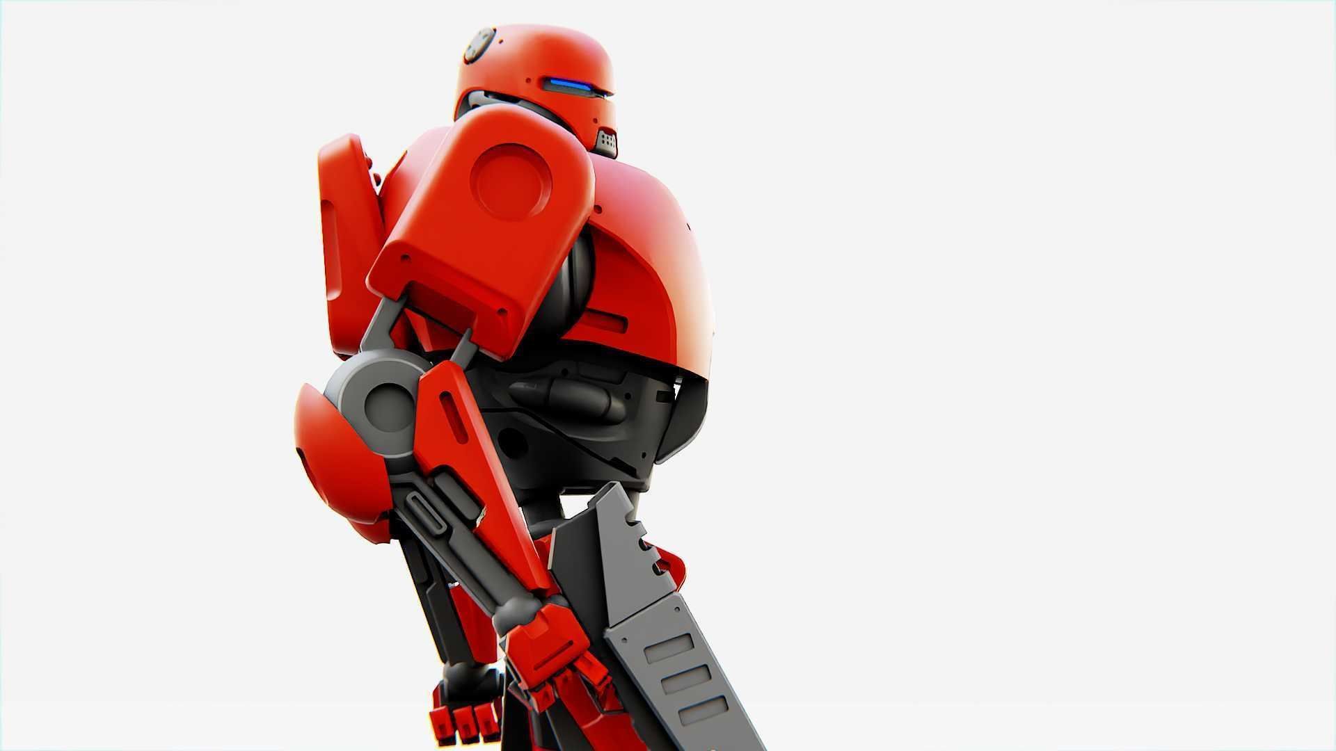 BATTLE DROID ARES Rigged for Unreal Engine - Unity - MIXAMO  3D model_18