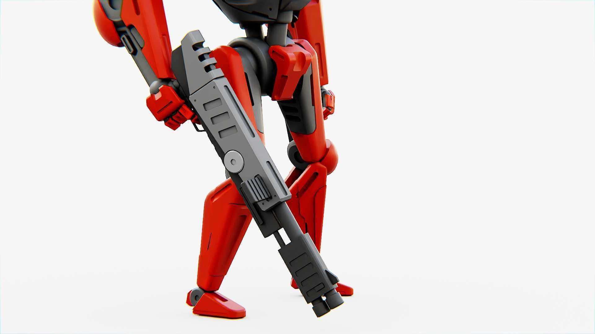 BATTLE DROID ARES Rigged for Unreal Engine - Unity - MIXAMO  3D model_20