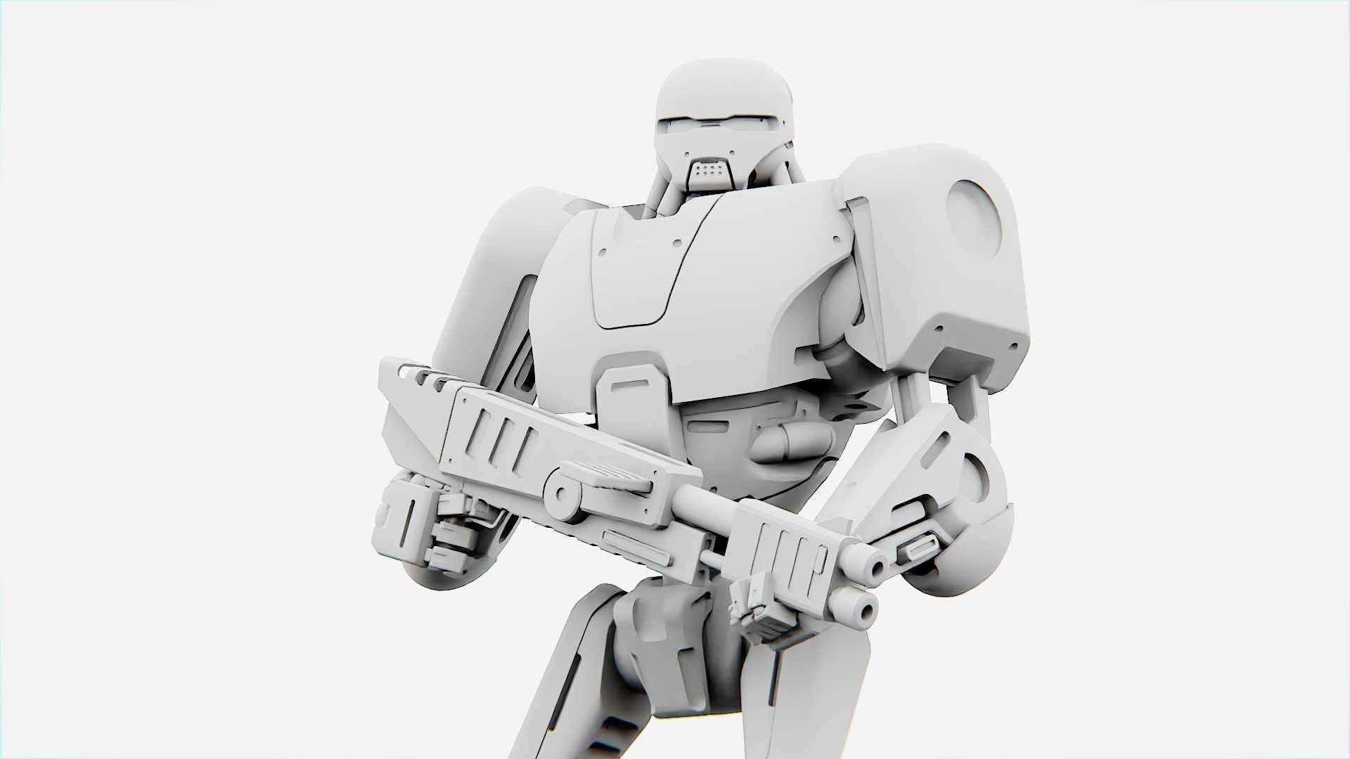 BATTLE DROID ARES Rigged for Unreal Engine - Unity - MIXAMO  3D model_31