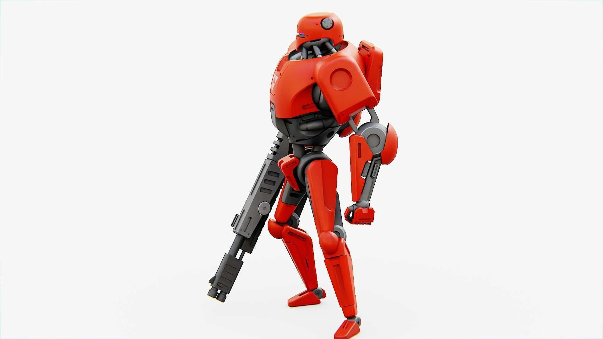 BATTLE DROID ARES Rigged for Unreal Engine - Unity - MIXAMO  3D model_6