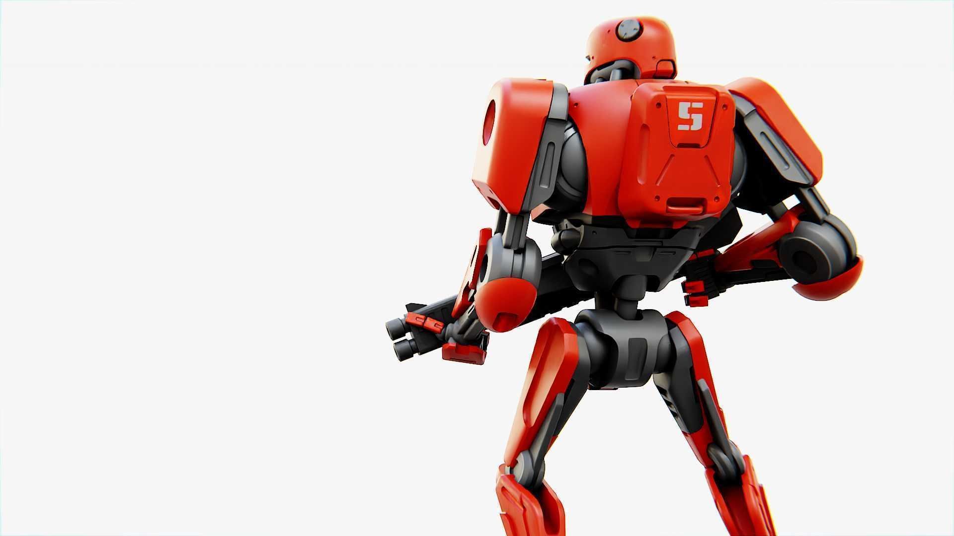 BATTLE DROID ARES Rigged for Unreal Engine - Unity - MIXAMO  3D model_26