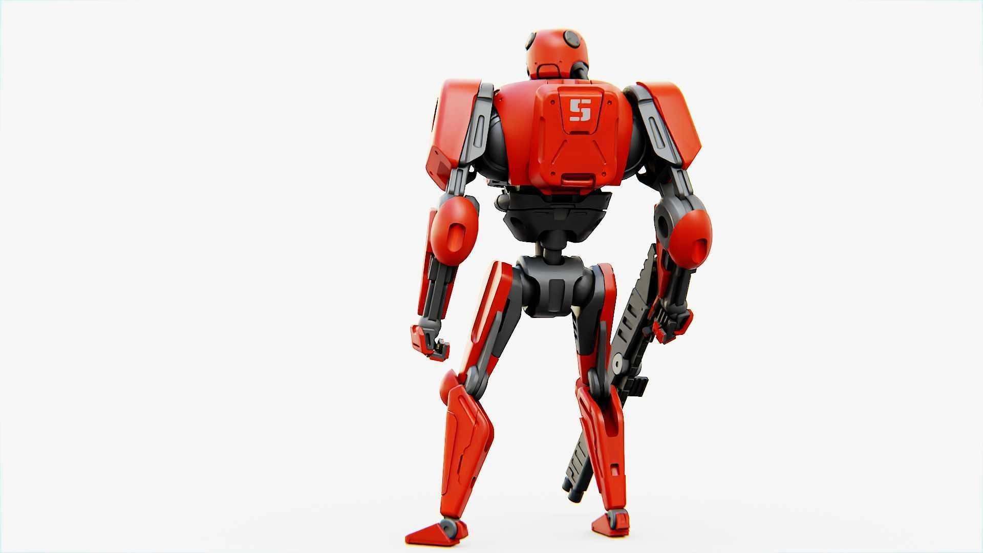 BATTLE DROID ARES Rigged for Unreal Engine - Unity - MIXAMO  3D model_9