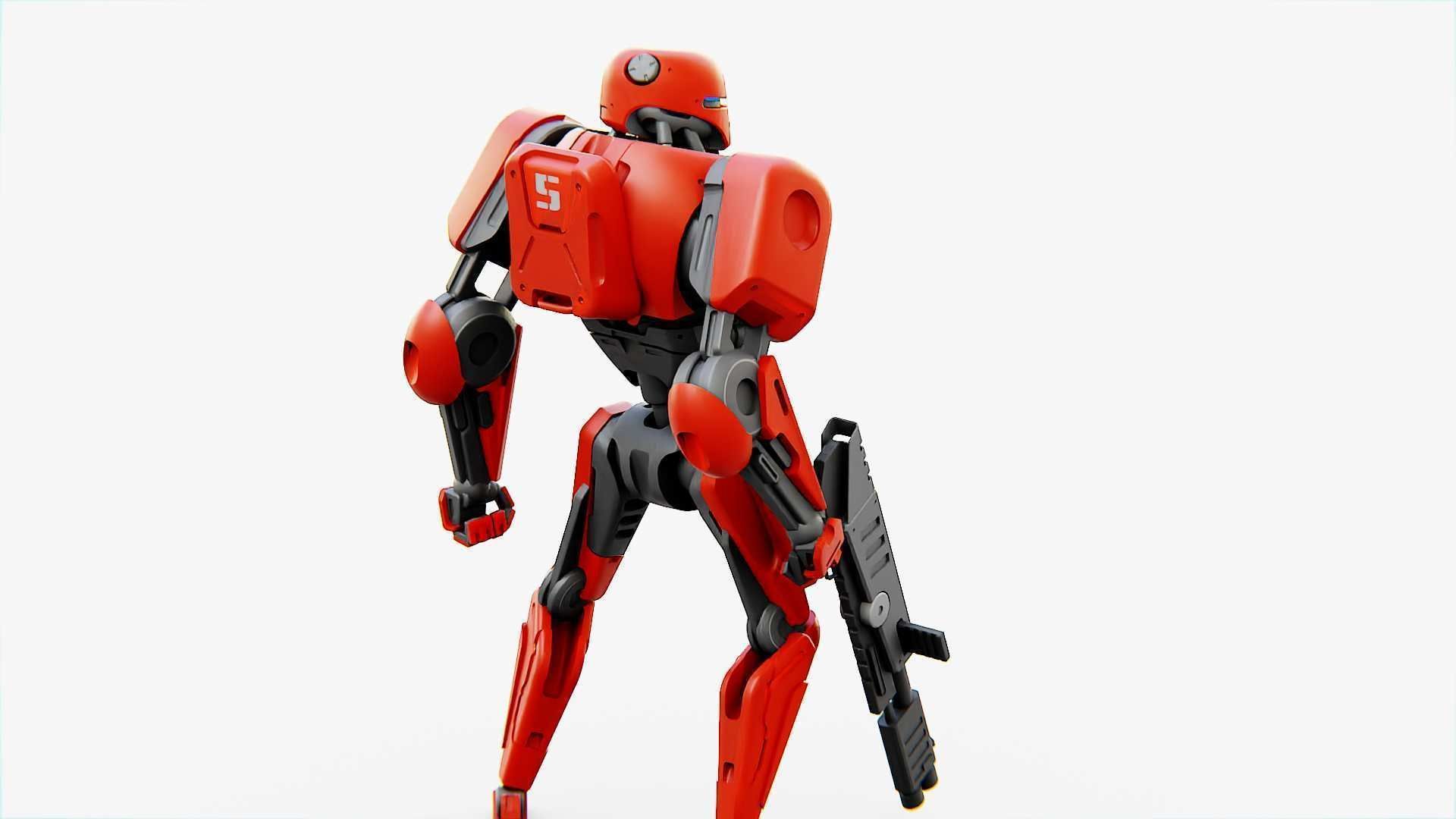 BATTLE DROID ARES Rigged for Unreal Engine - Unity - MIXAMO  3D model_11