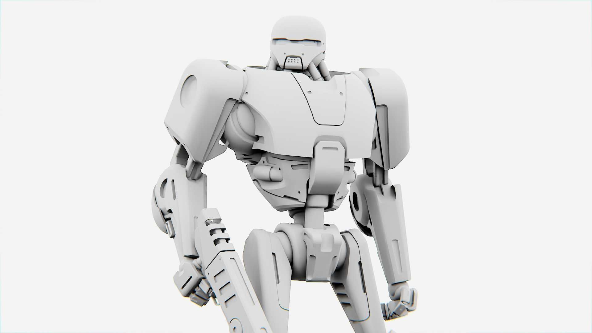 BATTLE DROID ARES Rigged for Unreal Engine - Unity - MIXAMO  3D model_34