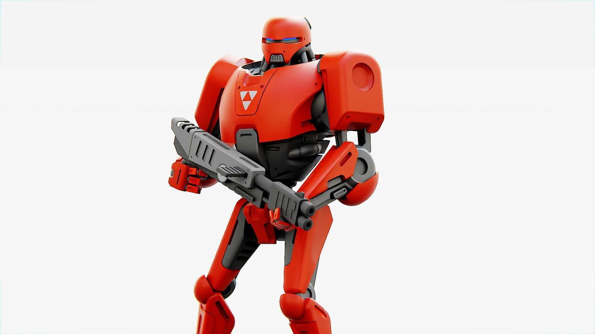 BATTLE DROID ARES Rigged for Unreal Engine - Unity - MIXAMO  3D model_25