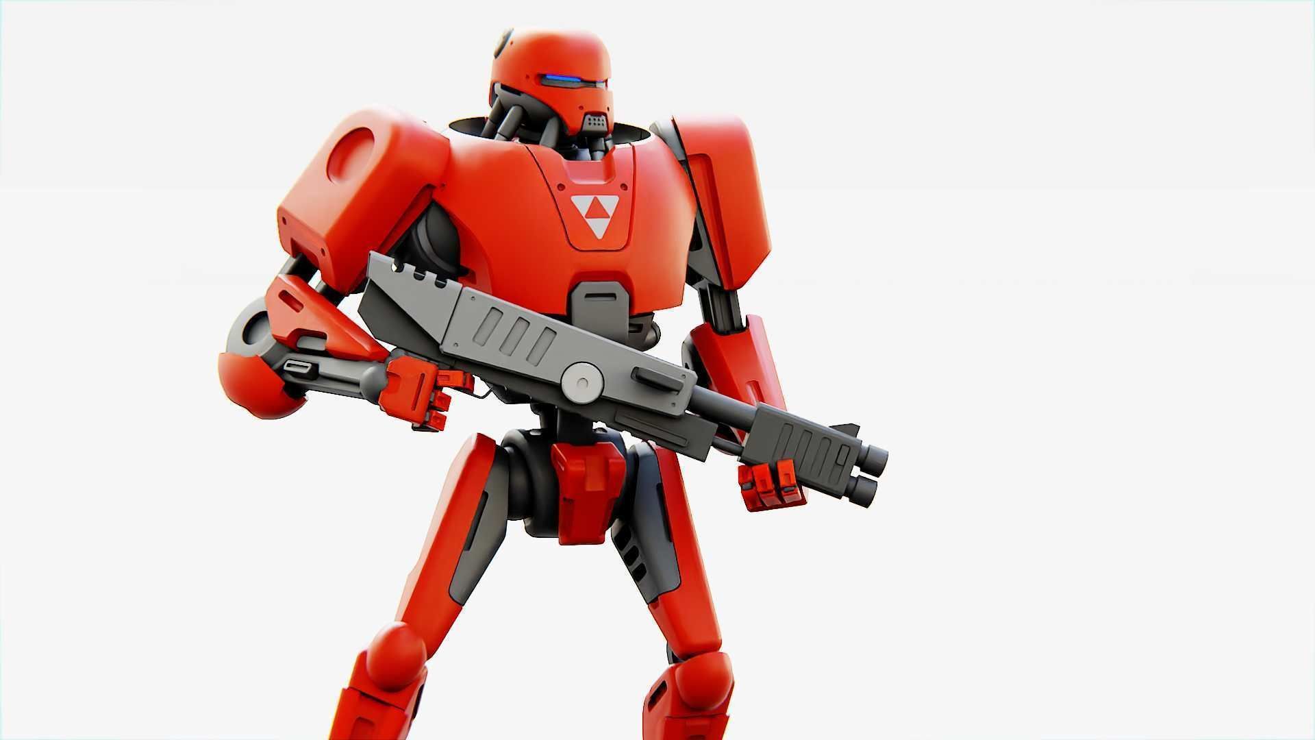 BATTLE DROID ARES Rigged for Unreal Engine - Unity - MIXAMO  3D model_24