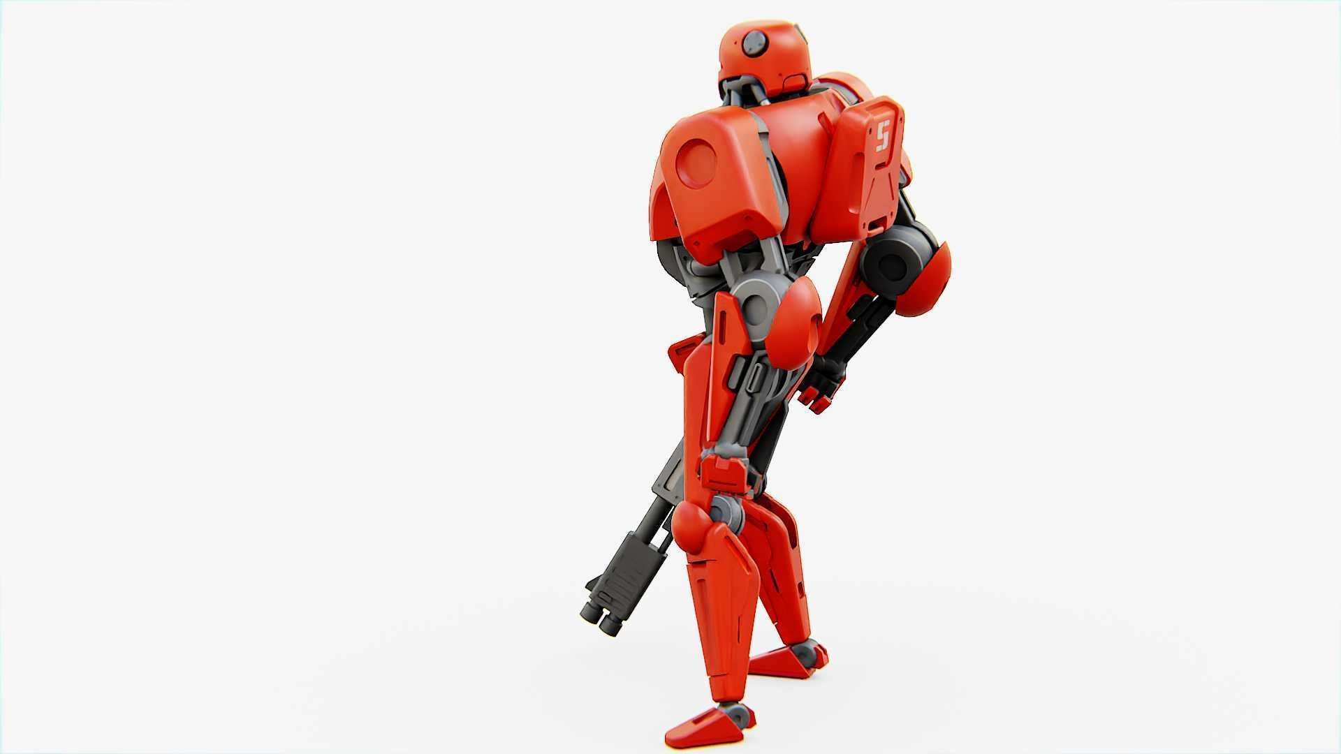 BATTLE DROID ARES Rigged for Unreal Engine - Unity - MIXAMO  3D model_7