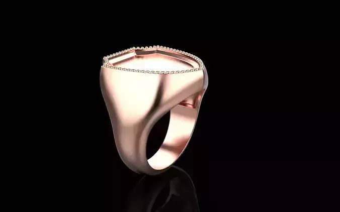 men  signet ring shield form model 381