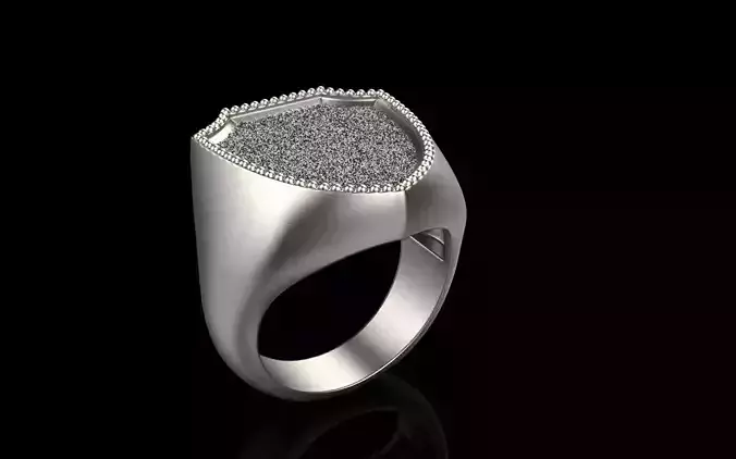 men  signet ring shield form model 380