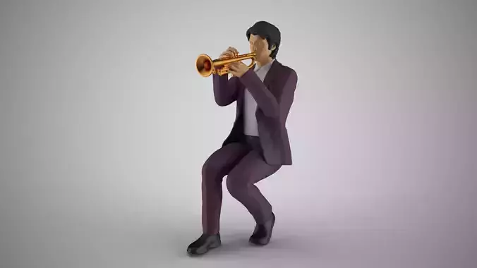 Man Playing Trumpet