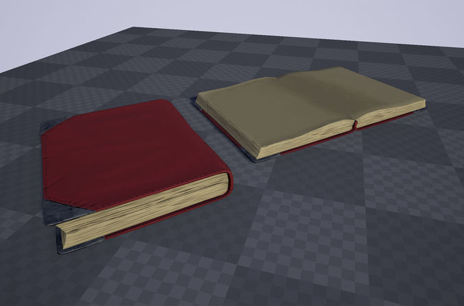 Semi-stylized basic book Low-poly 3D model