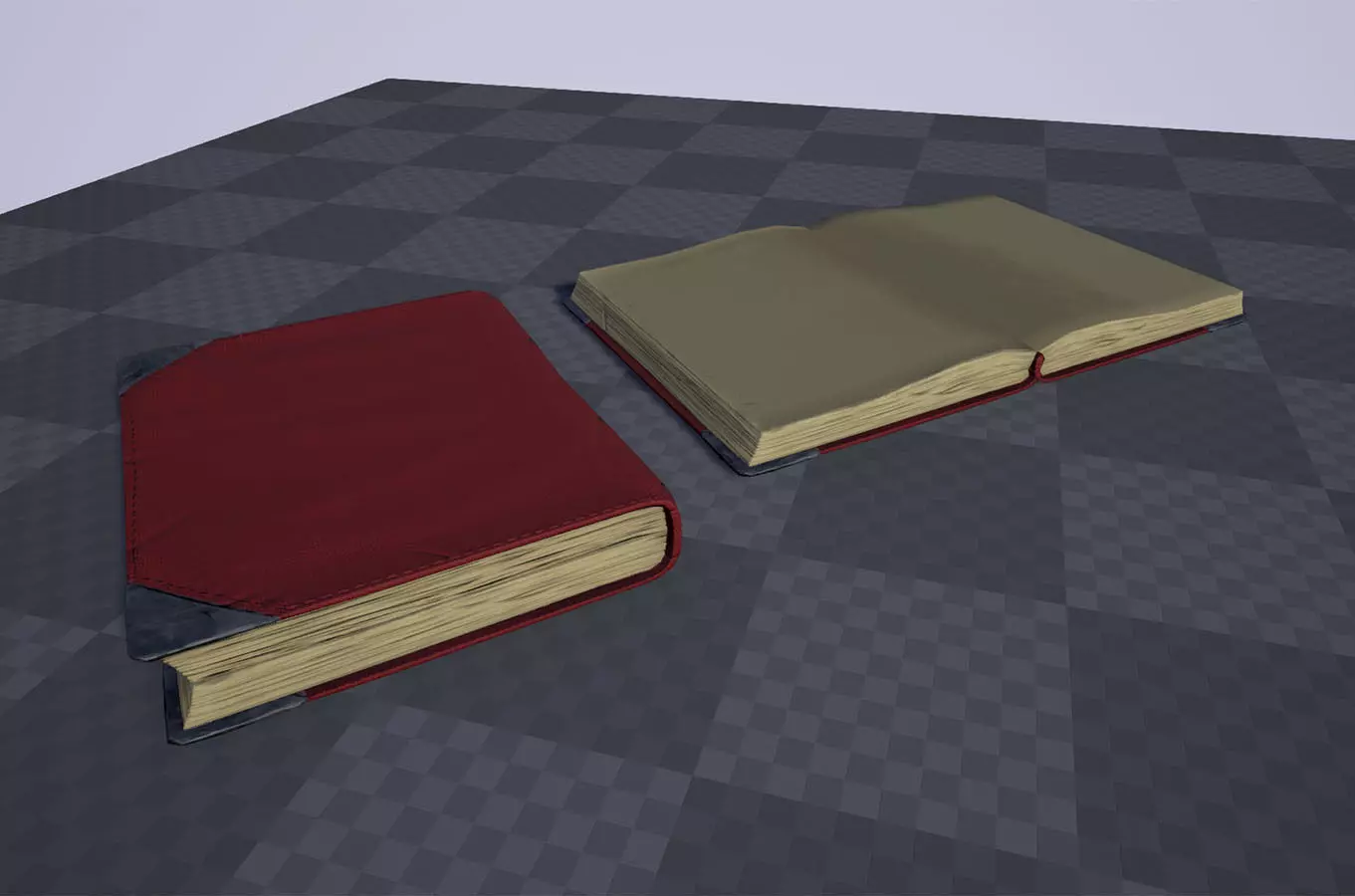 Semi-stylized basic book Low-poly 3D model_0