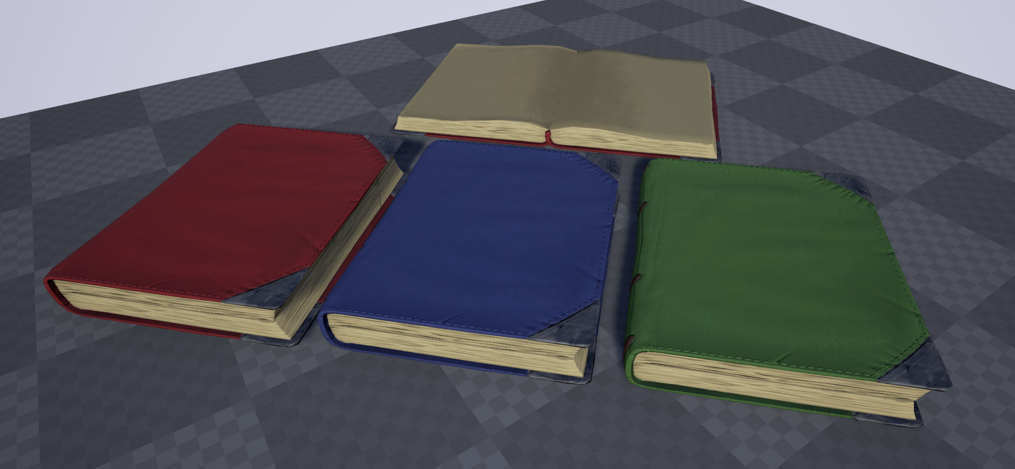 Semi-stylized basic book Low-poly 3D model_2