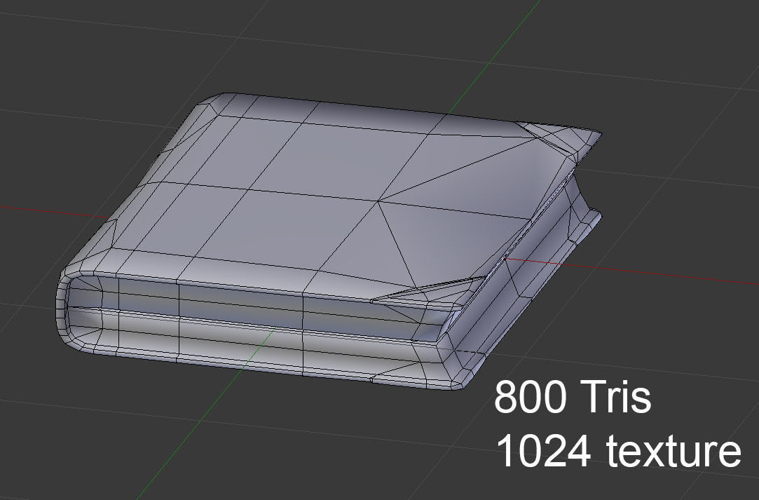 Semi-stylized basic book Low-poly 3D model_1