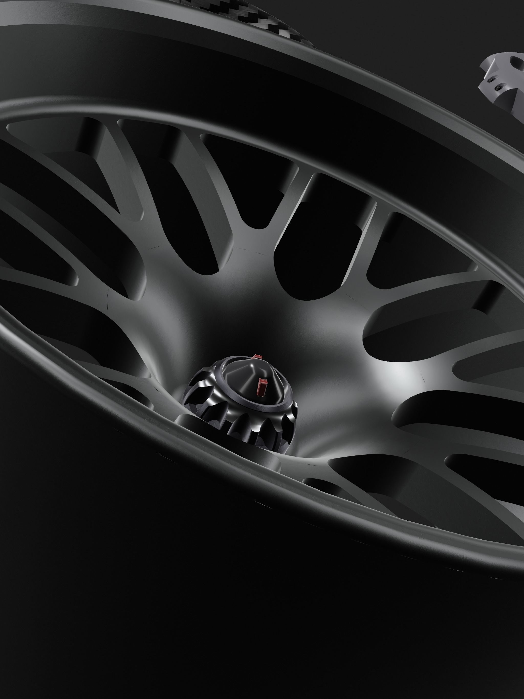 Monoblock Race Wheels Mesh style 4 sizes with extras 3D print model_6