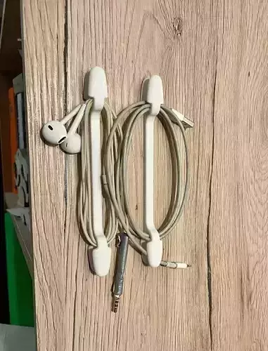 Wall mounted cable holder 3D print model