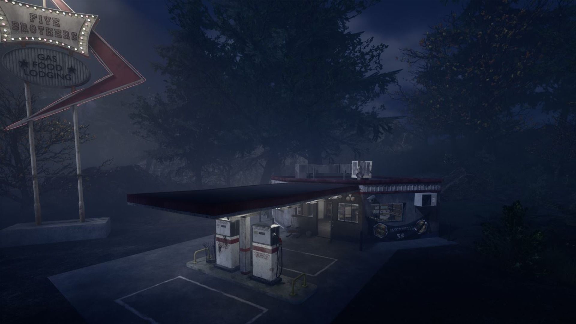 UE5 pack old GasStation complete scene Low-poly 3D model_14