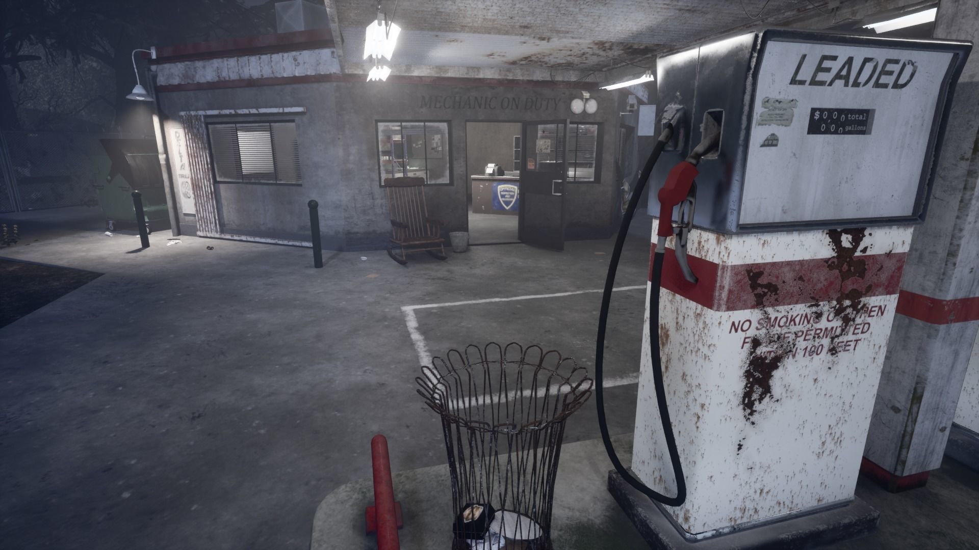 UE5 pack old GasStation complete scene Low-poly 3D model_22