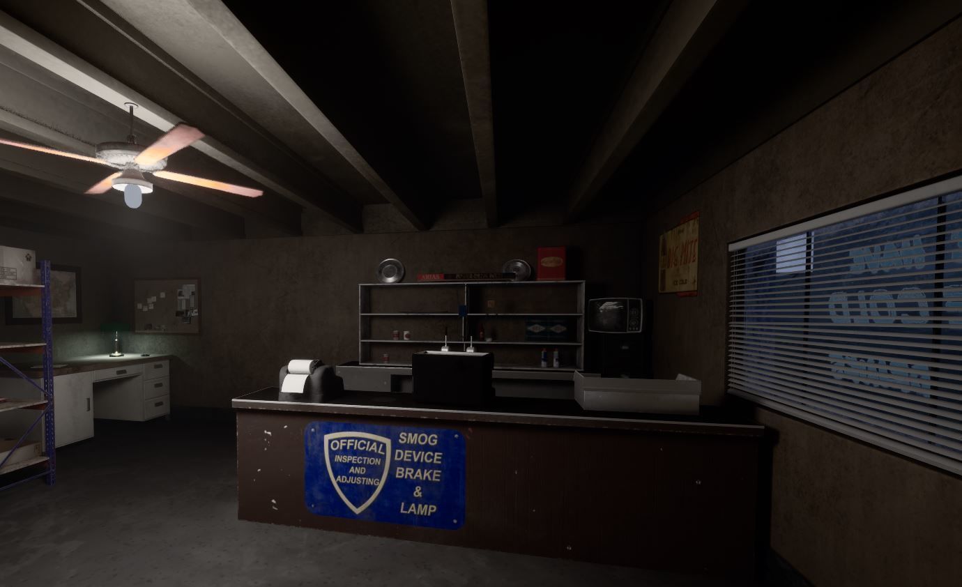 UE5 pack old GasStation complete scene Low-poly 3D model_9