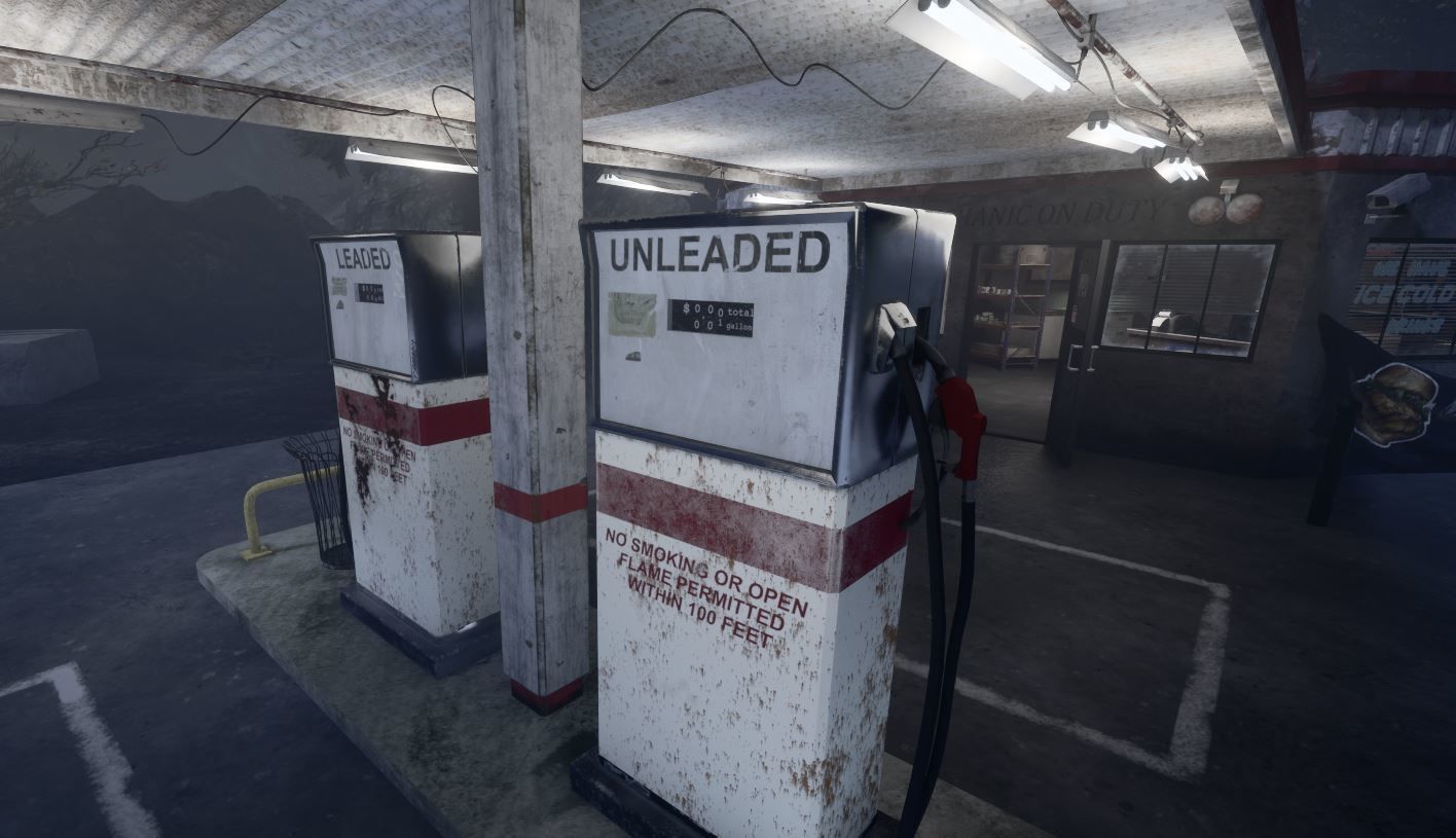 UE5 pack old GasStation complete scene Low-poly 3D model_6