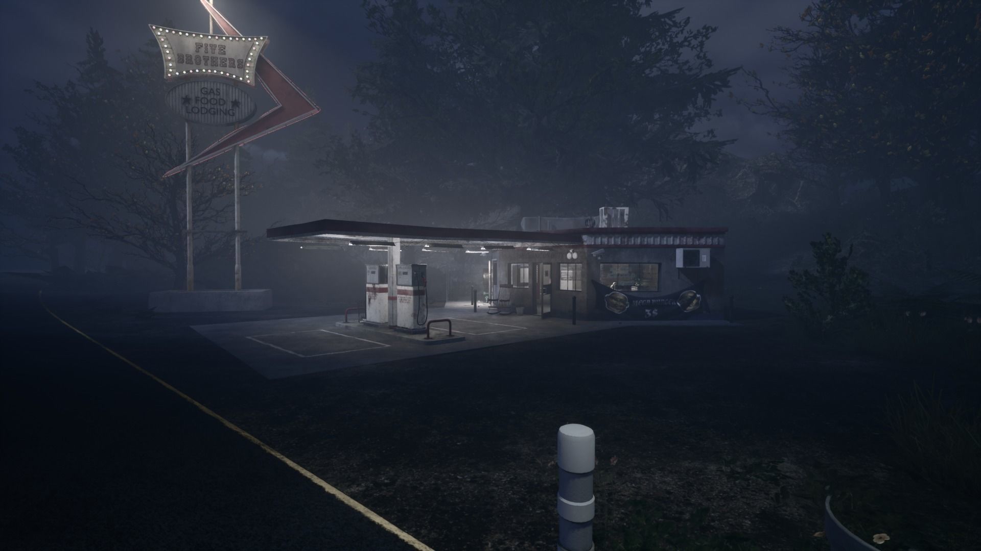 UE5 pack old GasStation complete scene Low-poly 3D model_19