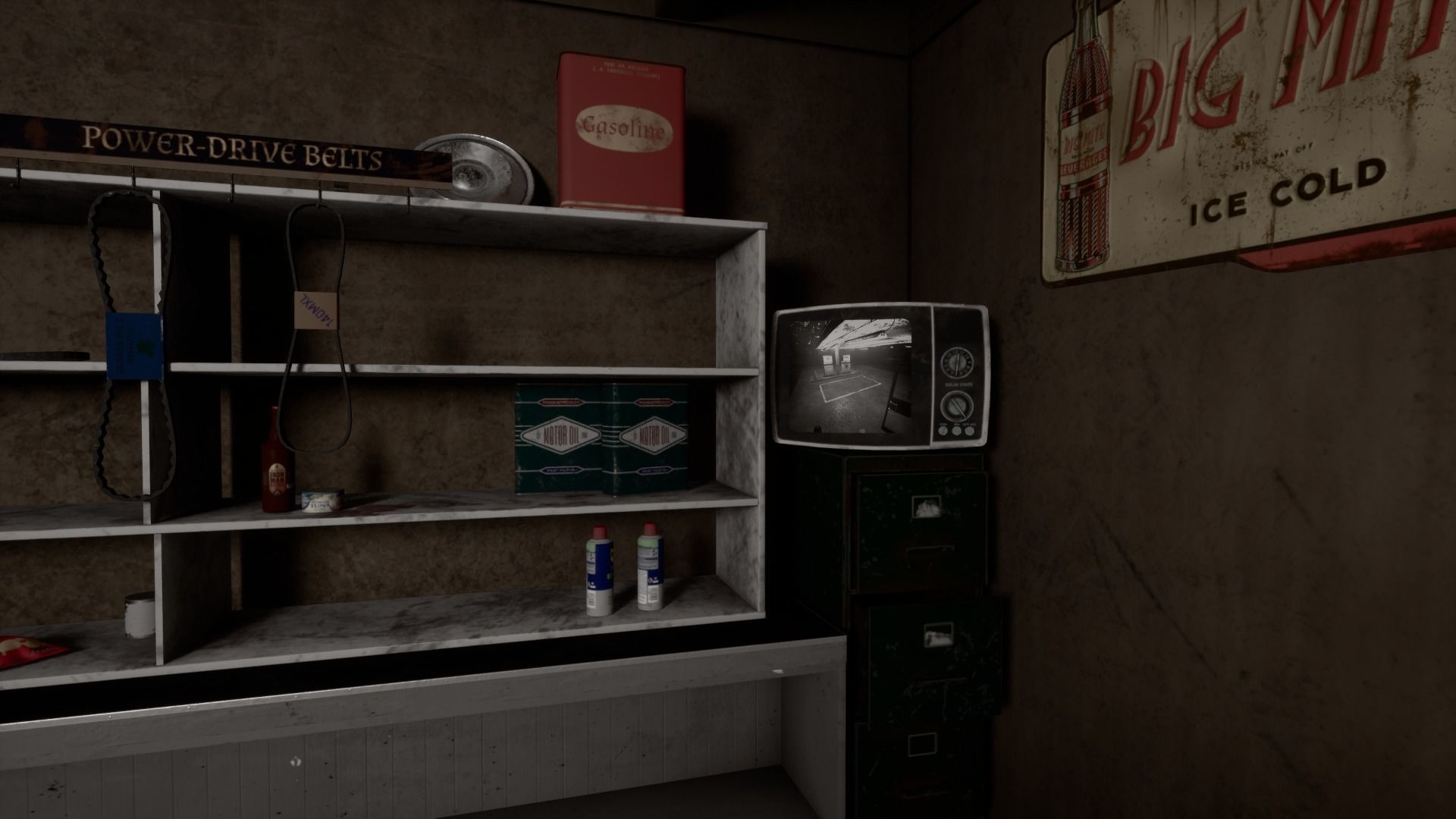 UE5 pack old GasStation complete scene Low-poly 3D model_27