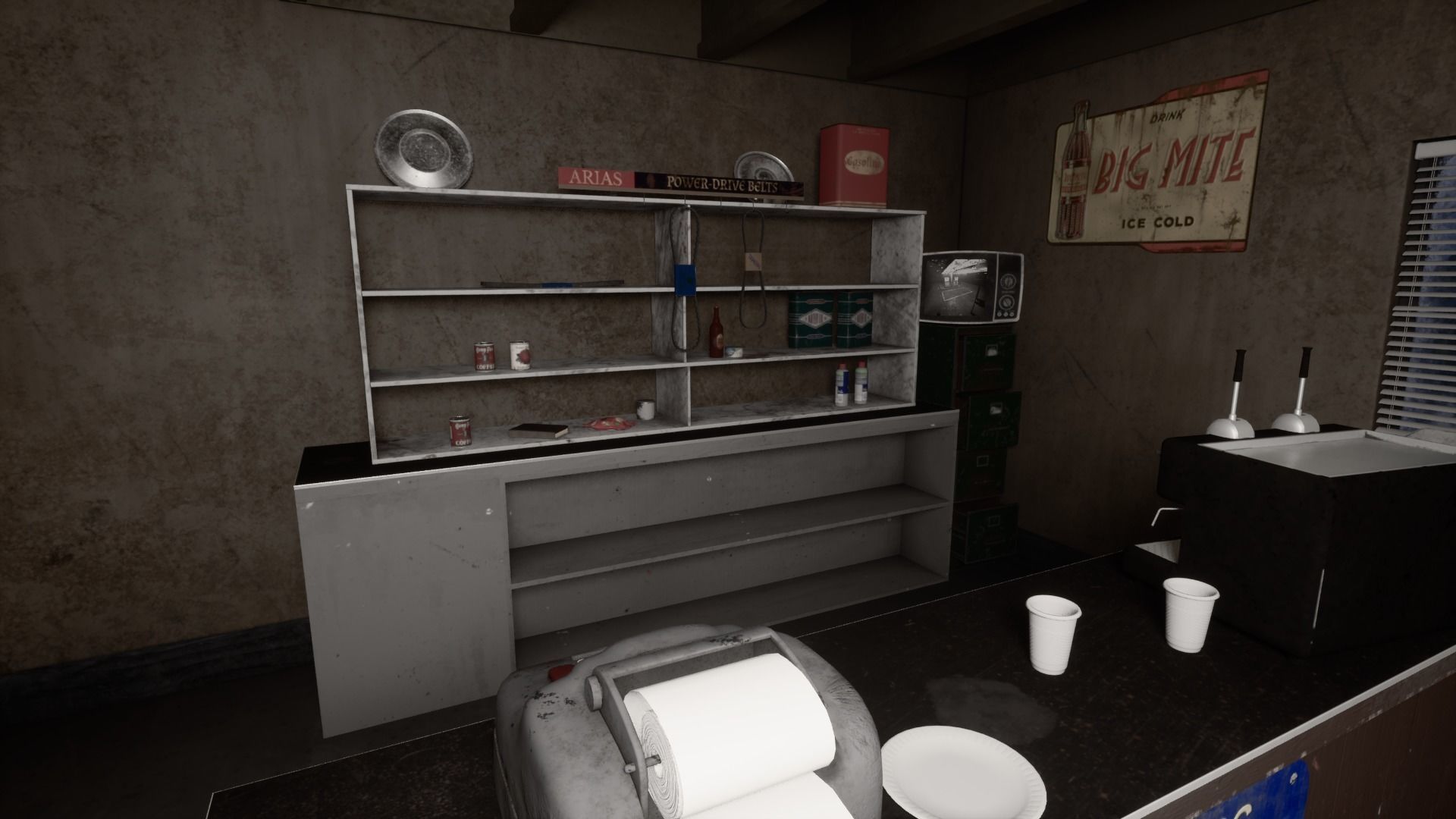 UE5 pack old GasStation complete scene Low-poly 3D model_26