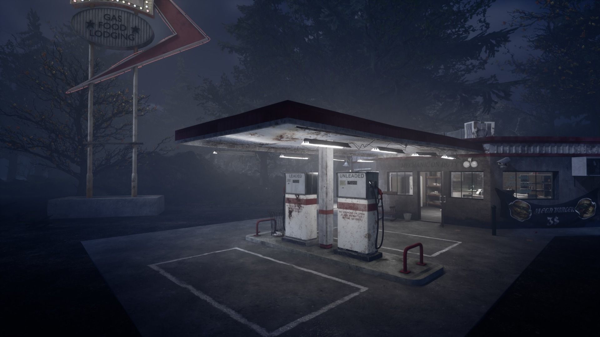 UE5 pack old GasStation complete scene Low-poly 3D model_18