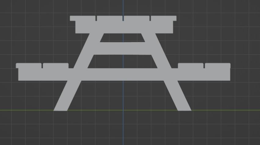 Picnic Table Free 3D model_1
