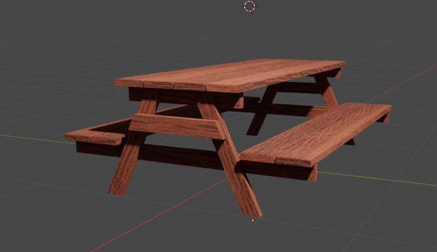 Picnic Table Free 3D model_2