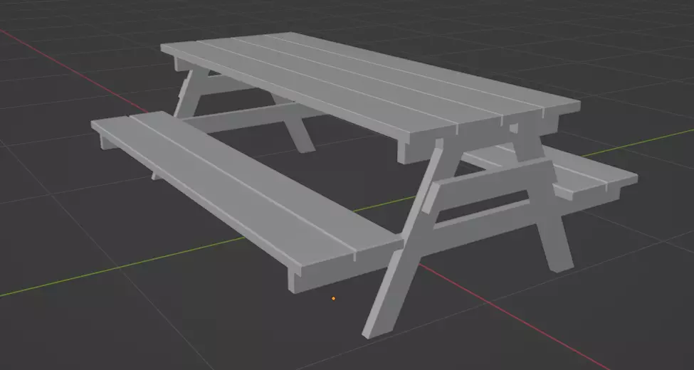 Picnic Table Free 3D model_0