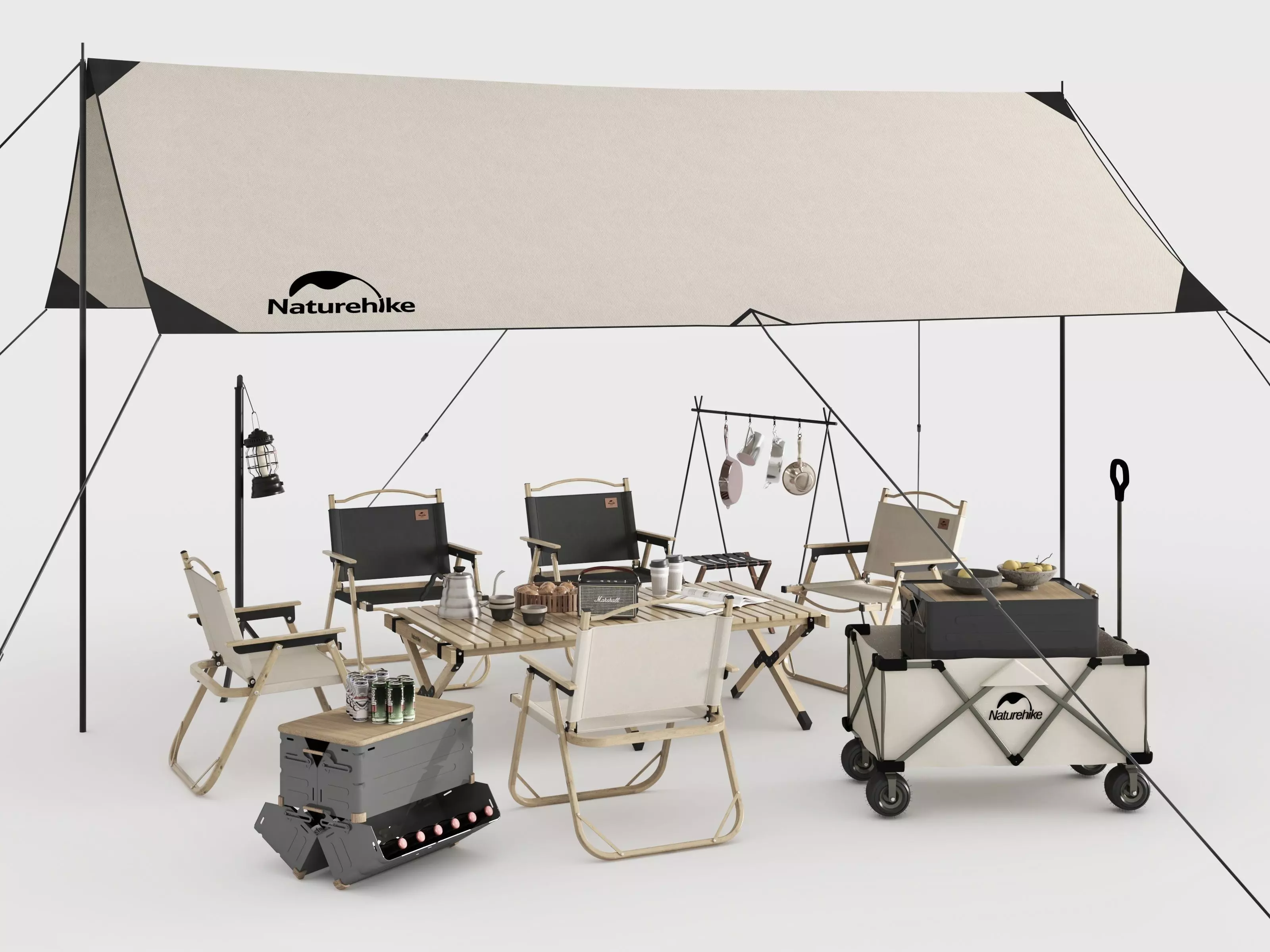 Camping set 3D model_0