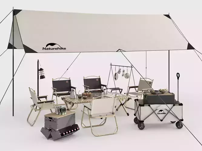 Camping set 3D model