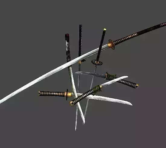 Fantastico katana Low-poly 3D model