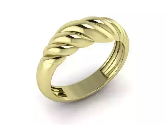 Gold croissant ring