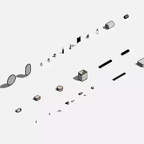 Bathroom equipment - Pack of revit families